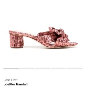 Loeffler Randall pink bow mules